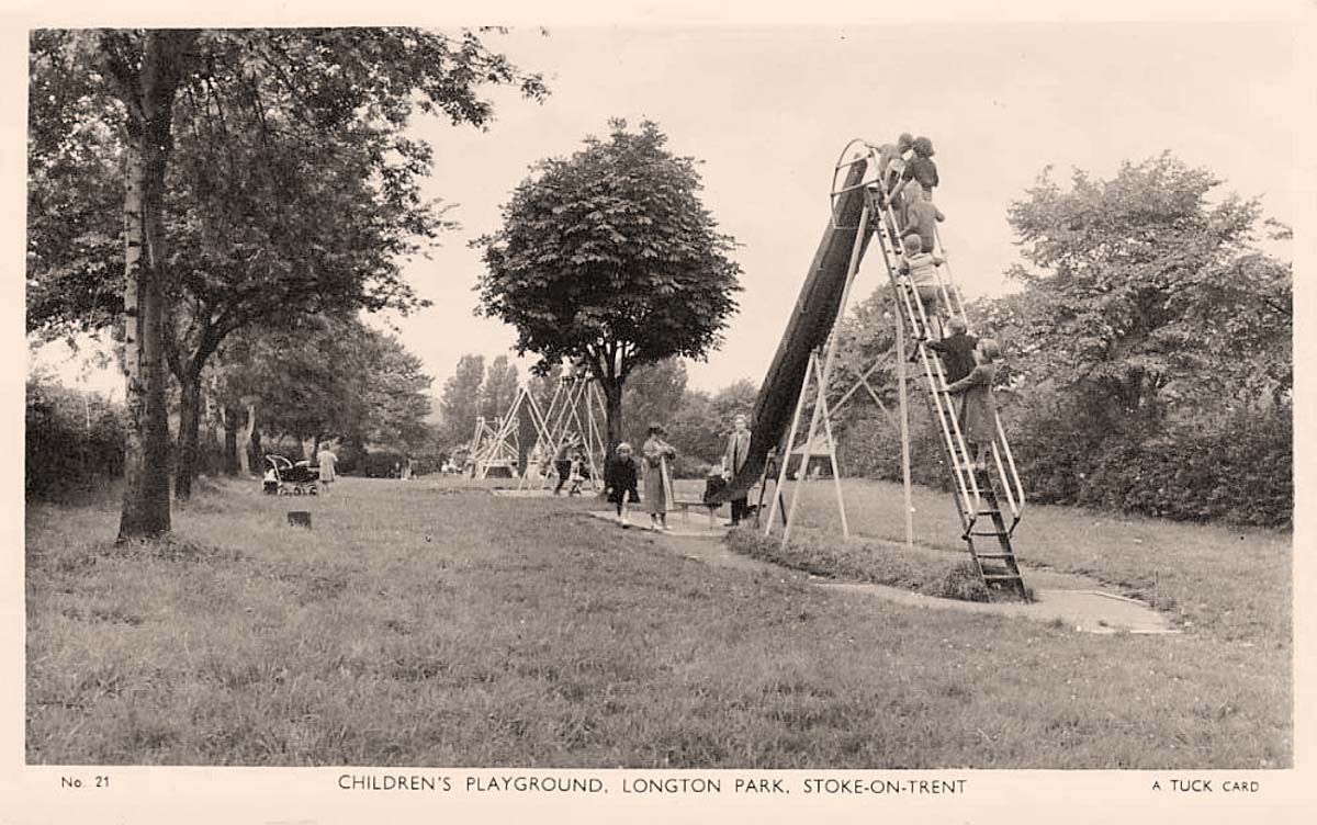 Stoke-on-Trent. Children's Playground, Longton Park, between 1930 and 1940