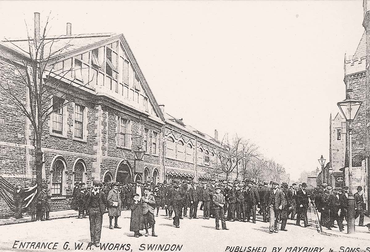 Swindon. Great Western Railway Works, Entrance, 1907