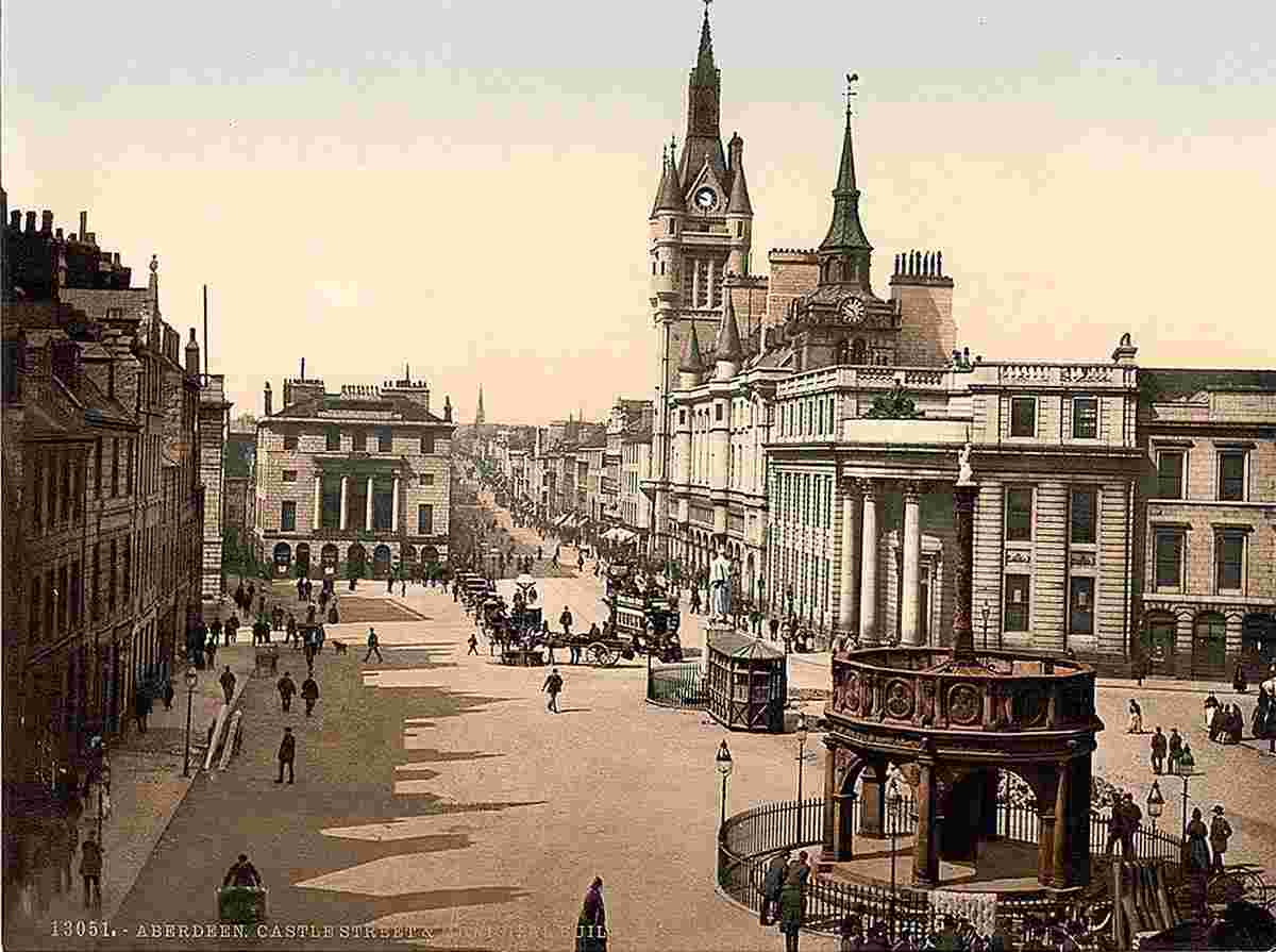 Aberdeen. Castle Street and municipal buildings, circa 1890