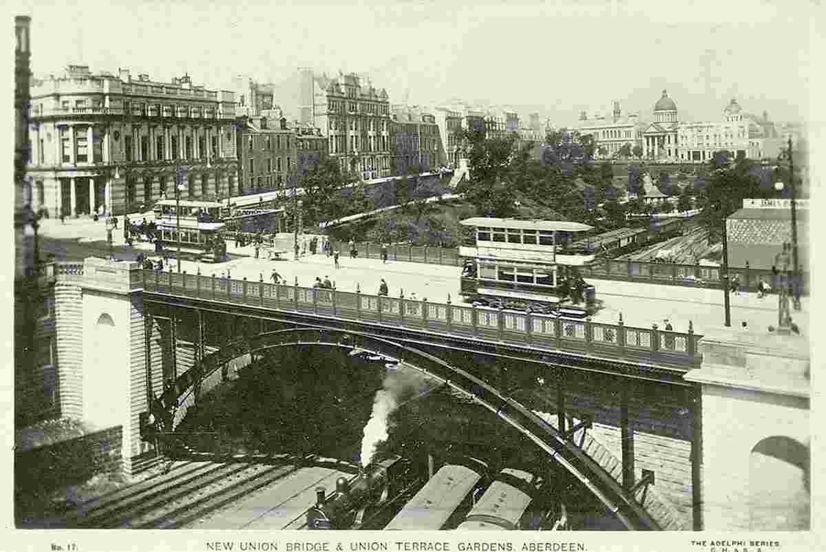 Aberdeen. New Union Bridge and Union Terrace Gardens