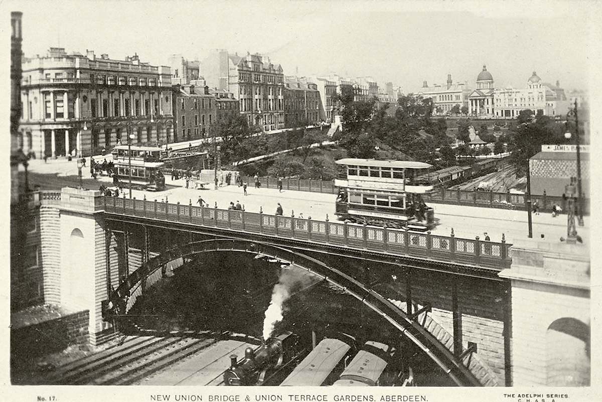Aberdeen. New Union Bridge and Union Terrace Gardens
