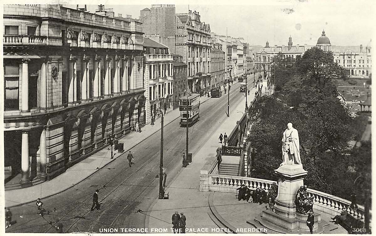 Aberdeen. Union Terrace from the Palace Hotel