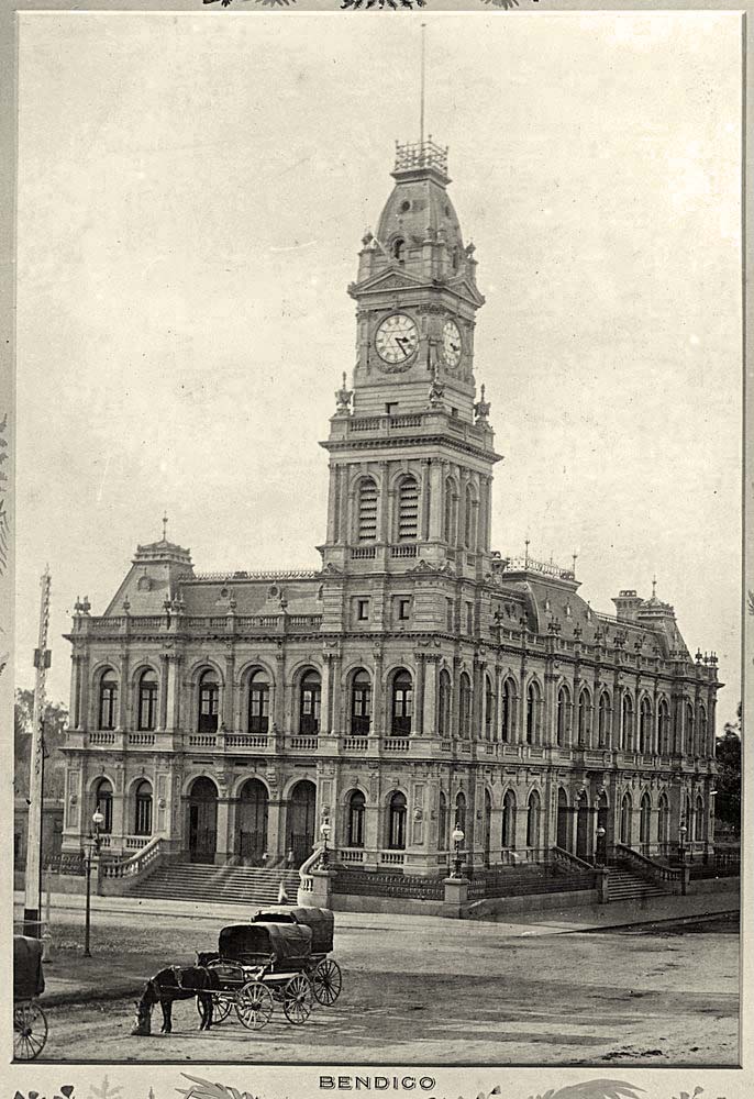 Bendigo. Panorama of the city, circa 1900