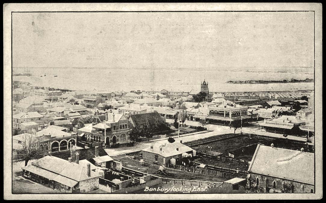 Bunbury. Panorama of the city looking East