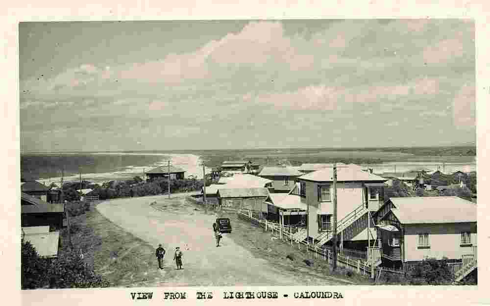 Caloundra. View from the lighthouse, 1952