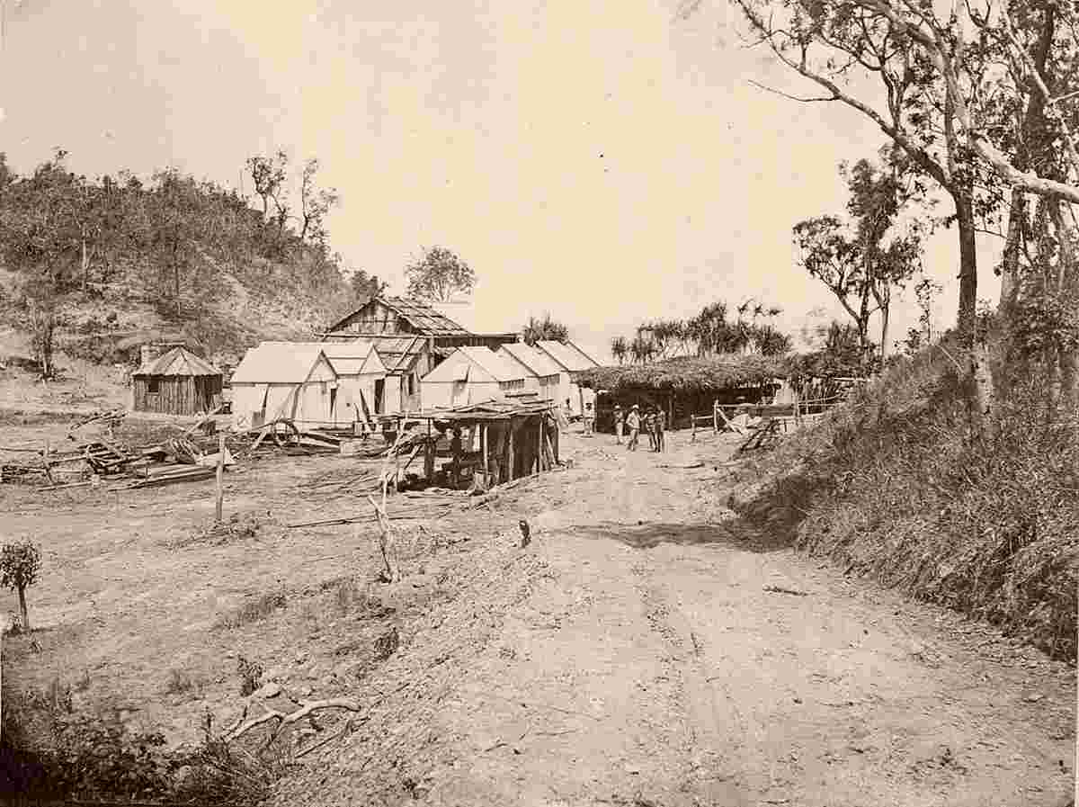 Darwin. Main camp at Port Darwin, tents, 1870