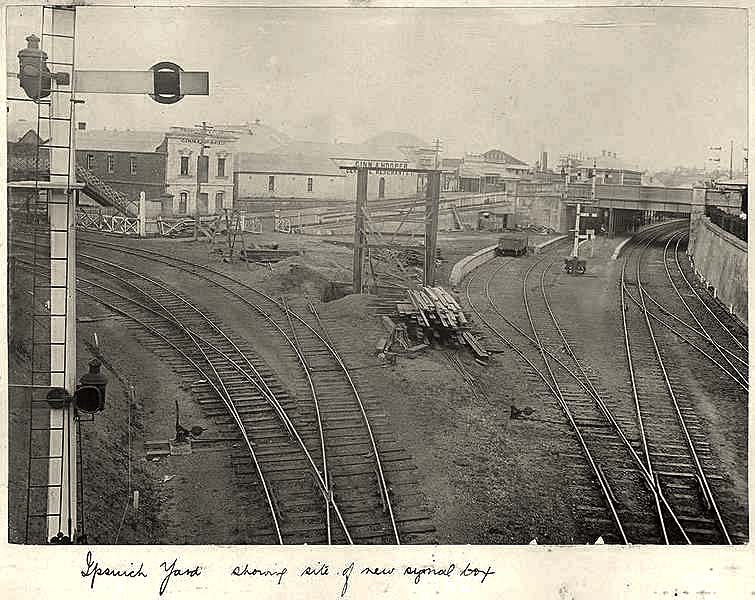 Ipswich. Railway yard, circa 1890