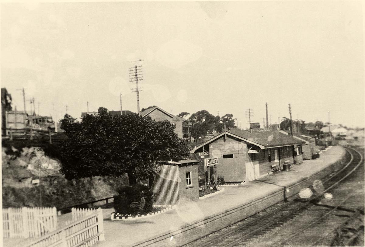 Lake Macquarie. Cardiff - Railway Station, 1940