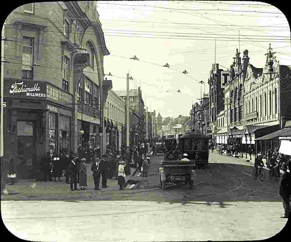 Launceston. Street with pedestrians