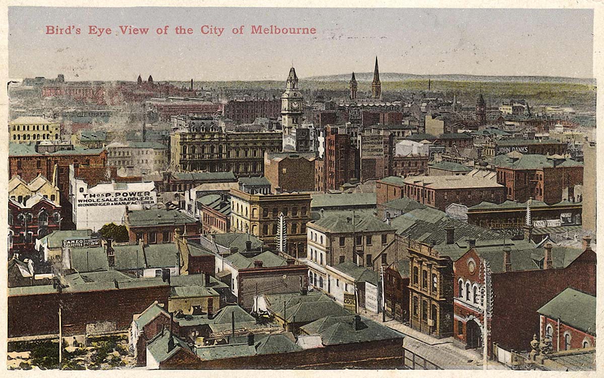 Melbourne. Bird's Eye view of Melbourne
