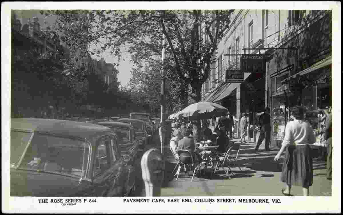 Melbourne. Collins Street - Pavement Cafe, East End