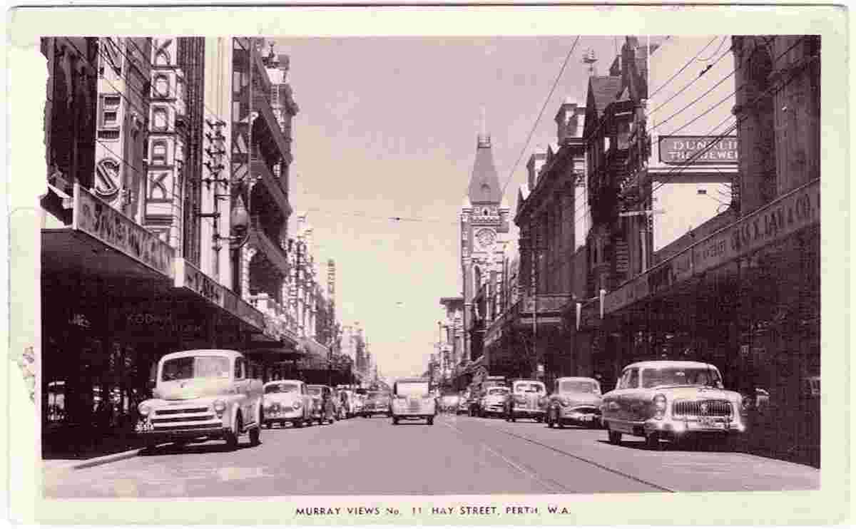 Perth. Hay Street, 1956