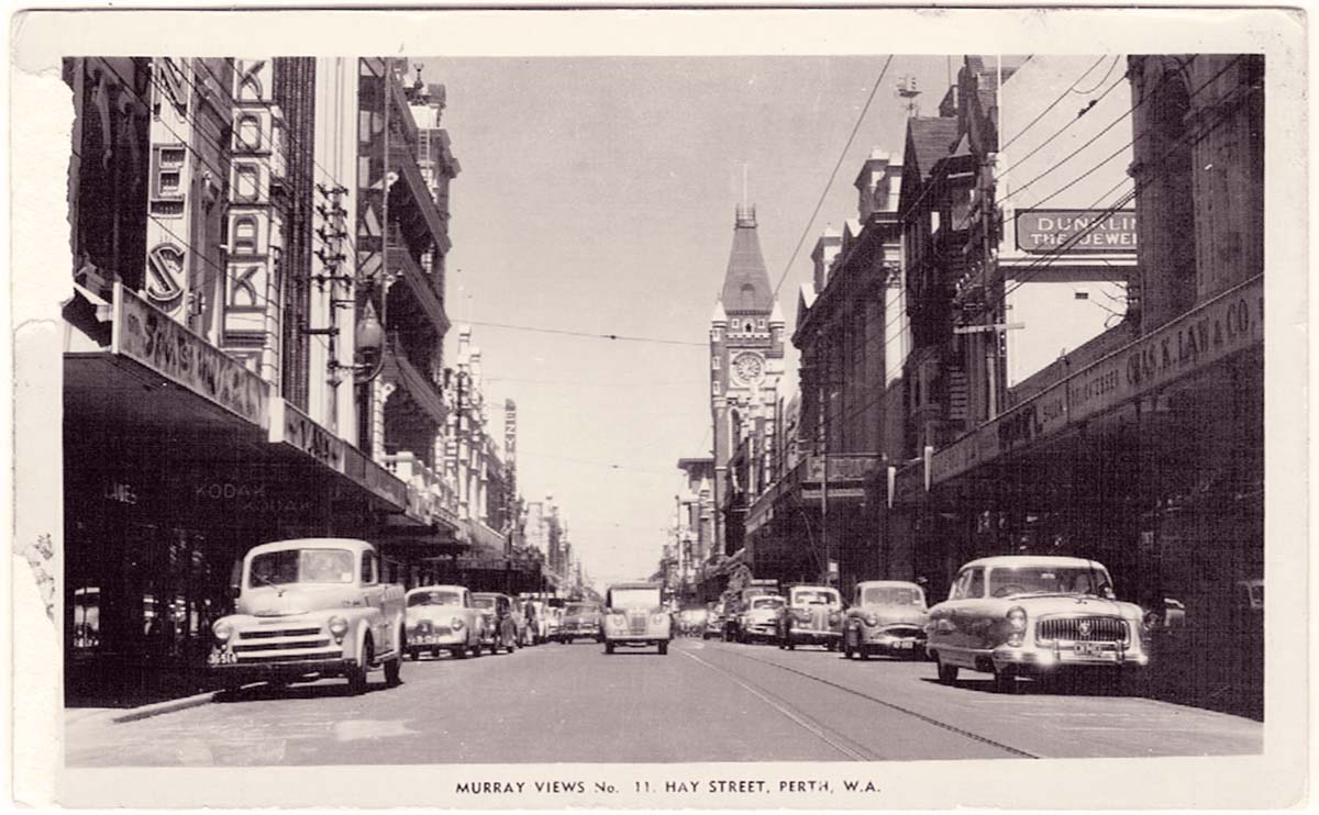 Perth. Hay Street, 1956