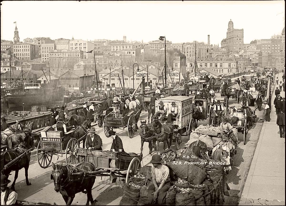 Sydney. Pyrmont Bridge, between 1902-1917