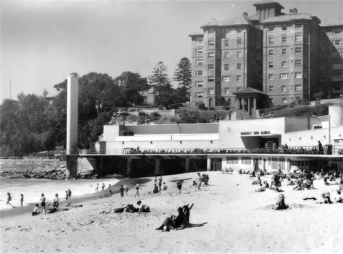 Sydney. 'South Steyne' surf pavilions and promenade