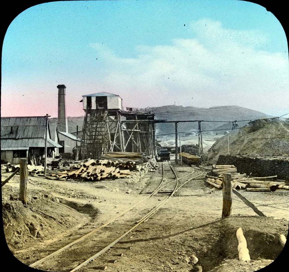 Townsville. Mine viewed from railway tracks