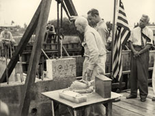 Hagåtña. Laying corner stone for Congress building
