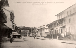 Cayenne. View of the Secretariat of the Town Hall