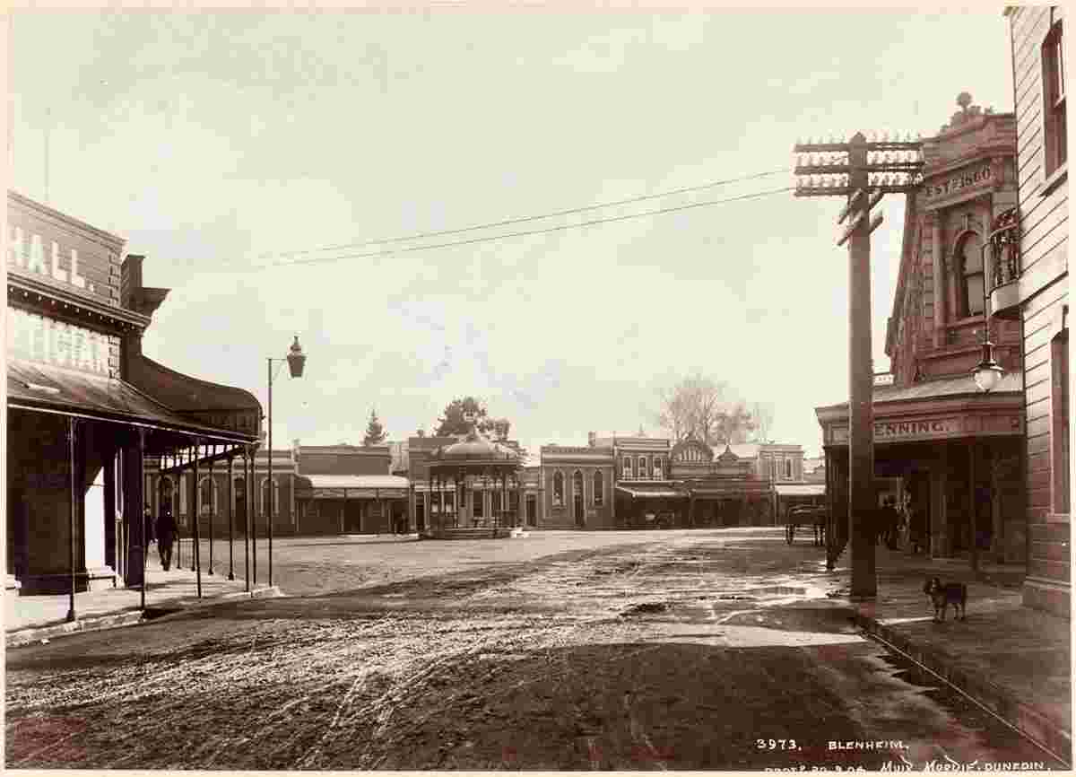 Blenheim. Central Market Square and Pavilion