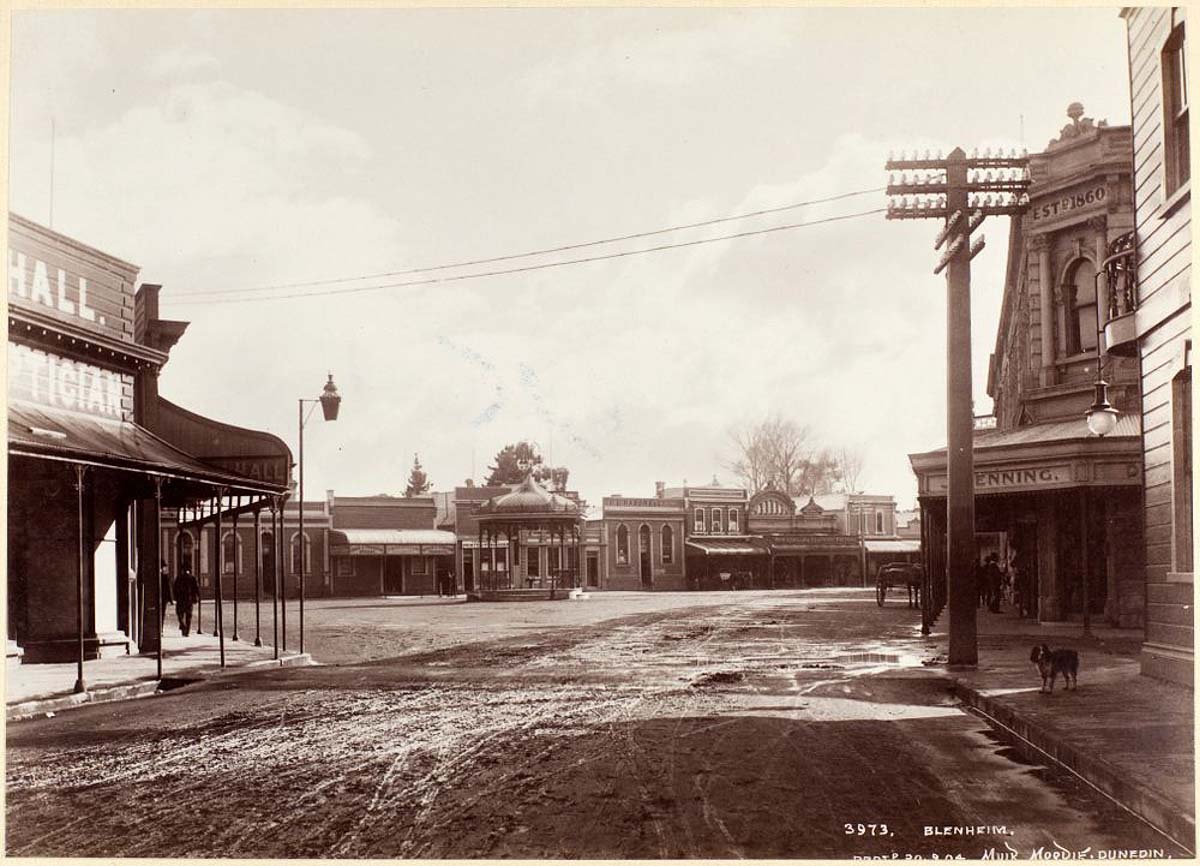 Blenheim. Central Market Square and Pavilion