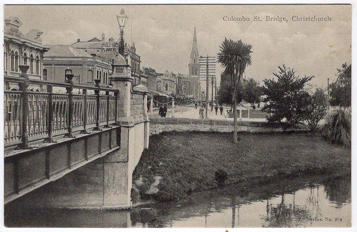 Christchurch. Bridge on Colombo Street