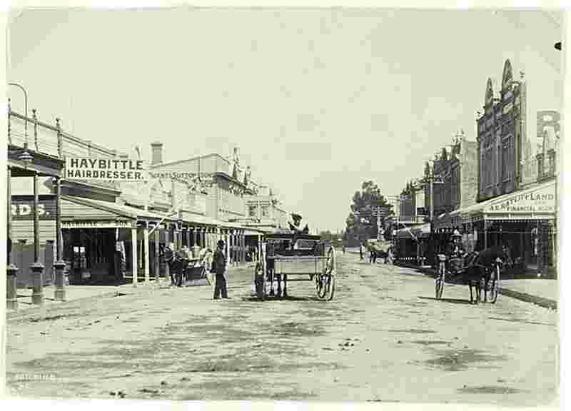 Feilding. Panorama of Street