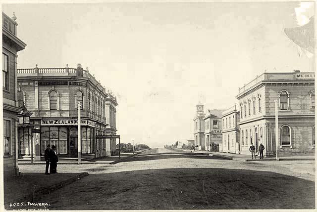 Hawera. Panorama of Street