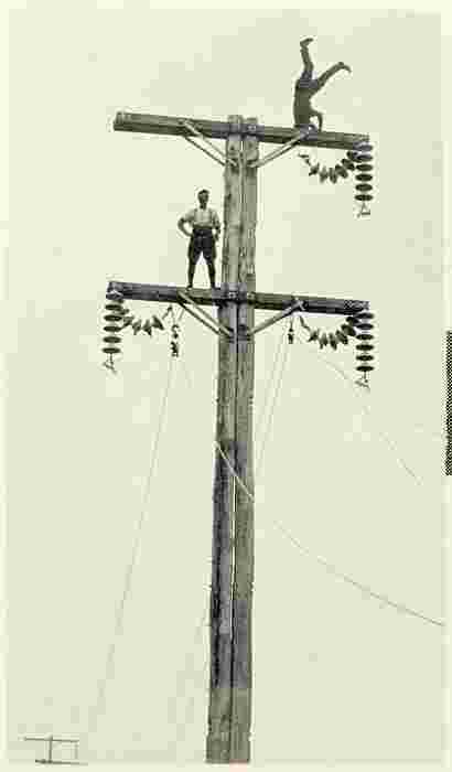 Levin. Electricity cable linesmen, circa 1925
