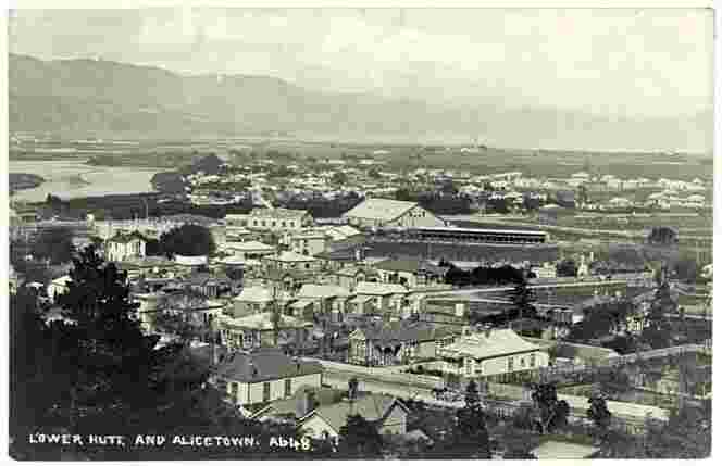 Lower Hutt. Panorama of Alicetown
