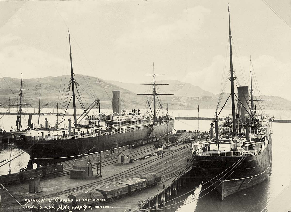 Lyttelton. 'Paparoa' and 'Ruapehu' at Lyttelton