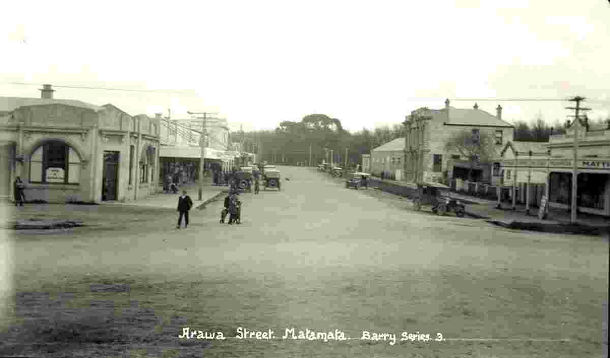 Matamata. View down Arawa Street