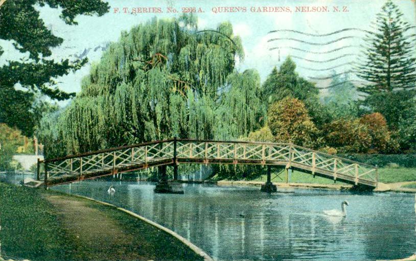 Nelson. The Queen's Gardens, Bridge