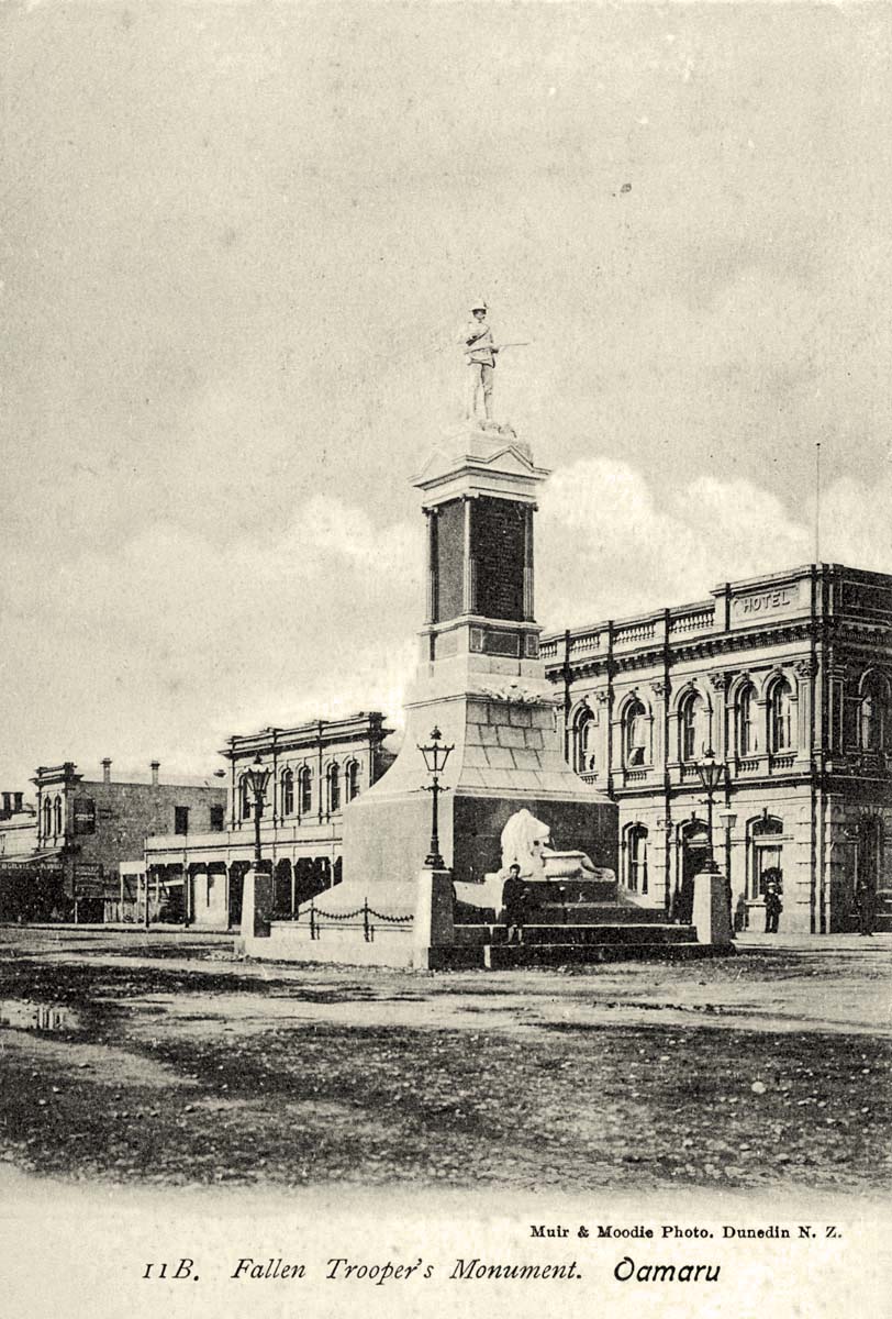 Oamaru. Fallen Trooper's Monument, 1905