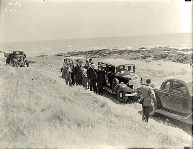 Pukerua Bay. Governor General and party at Pukerua Bay, 1937