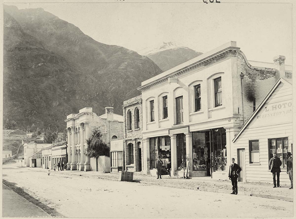 Queenstown. Panorama of City Buildings, 1870-1880s