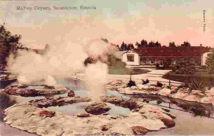 Rotorua. Malfroy Geysers, Sanatorium