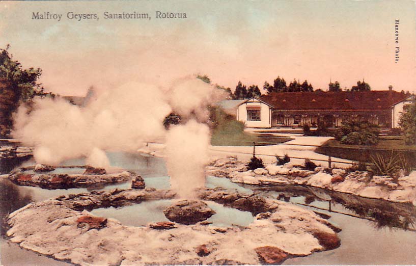 Rotorua. Malfroy Geysers, Sanatorium