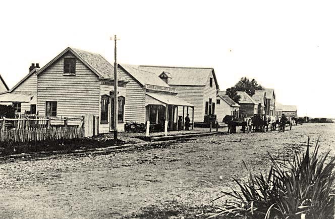 Temuka. View of Main Street, circa 1880's