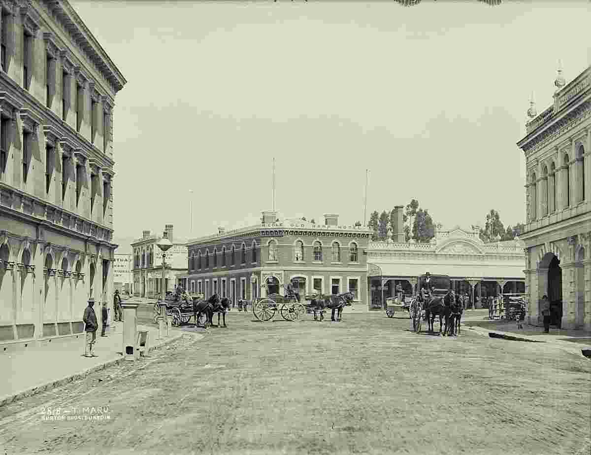 Timaru. Panorama of Street