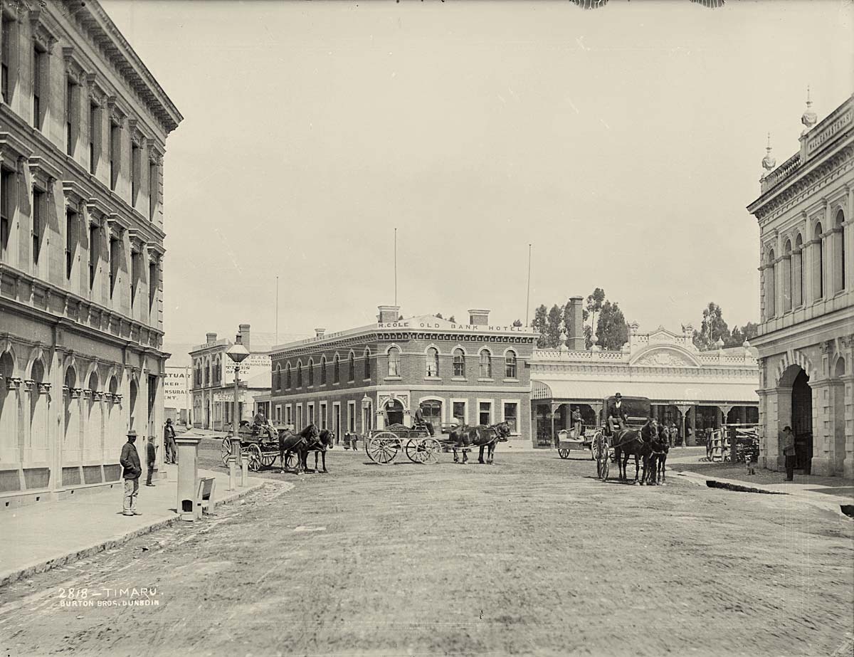 Timaru. Panorama of Street