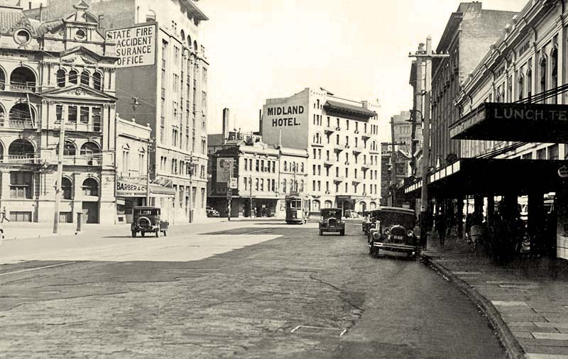 Wellington. The Midland Hotel on Lambton Quay (built 1917)