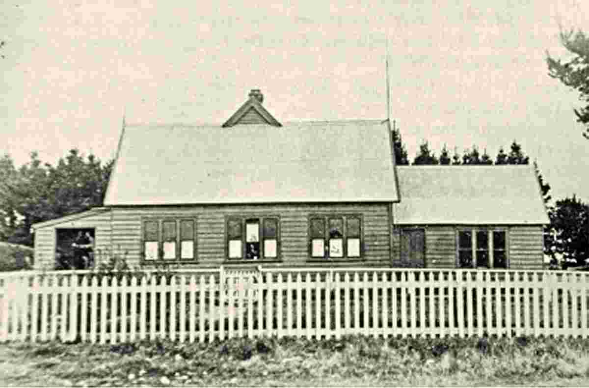 West Melton. School with library at right